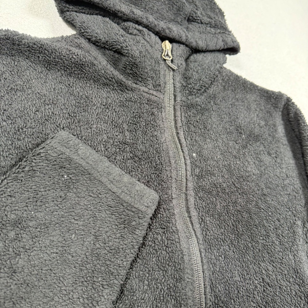 Marmot Womens Full Zip Fleece Hoodie Charcoal Gray Fuzzy Jacket M